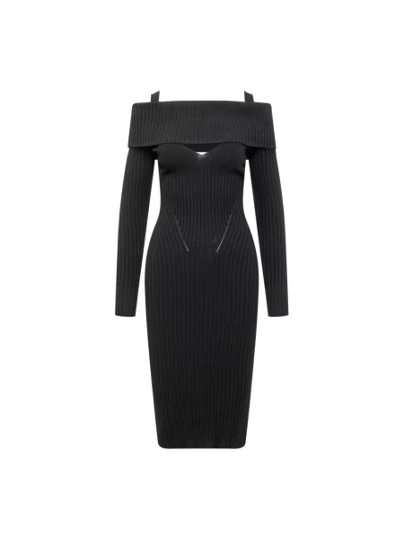 Sukienka midi Andrea Adamo do kolan czarna