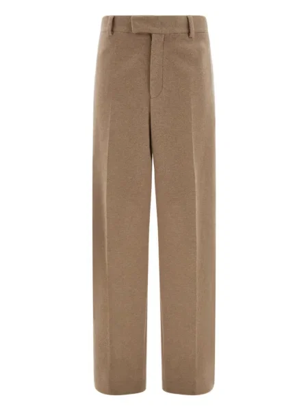 Pantaloni Ferragamo de lână maro