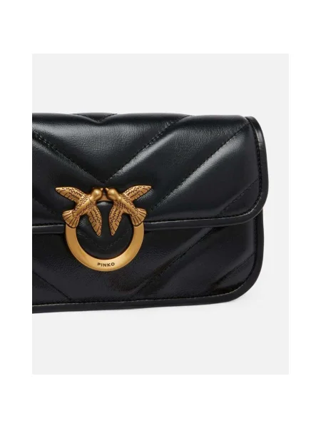 Geanta de piele Pinko din piele negru