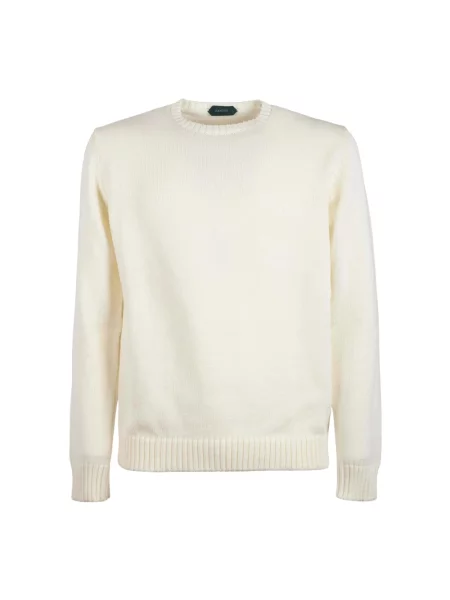 Sweter Zanone wełniany biały