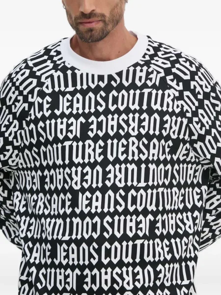 Hanorac Versace Jeans Couture cu imagine negru