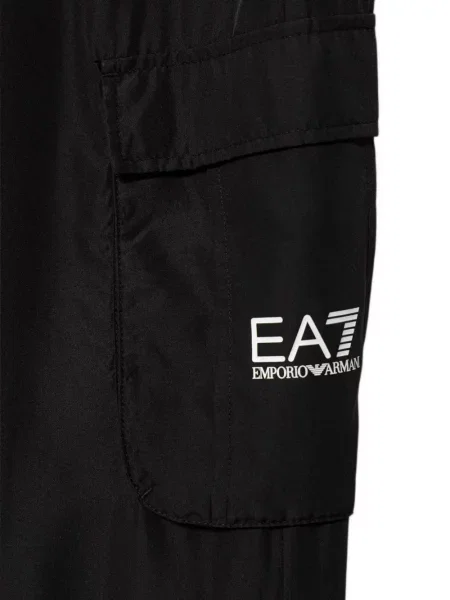 Spodnie cargo dziecięce Ea7 Emporio Armani czarne