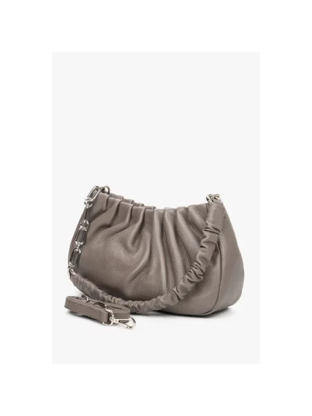 Сумка шкіряна Estro сіра