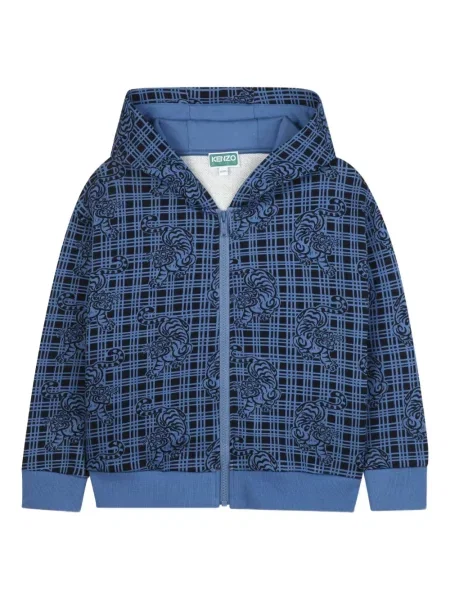 Bluza z kapturem dziecięca Kenzo niebieska