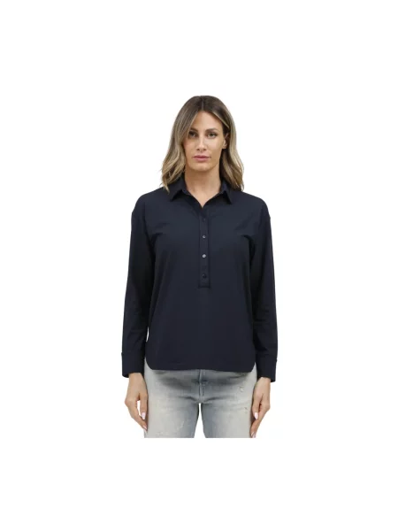 Bluzka Alpha Studio z długim rękawem niebieska