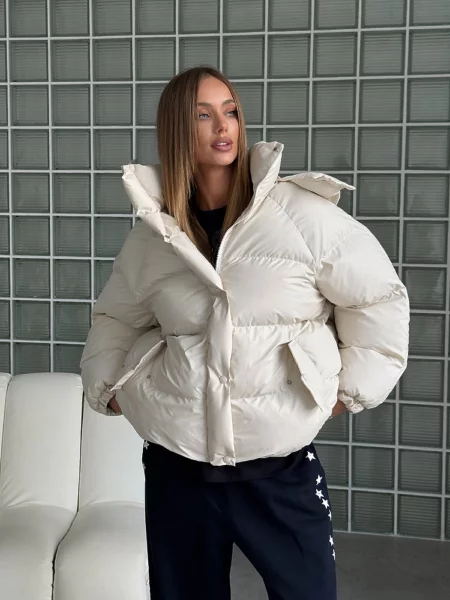 Зимова куртка Milirud молочний нейлон/поліестер