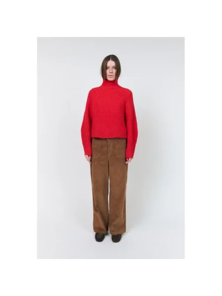 Sweter Lollys Laundry wełniany czerwony