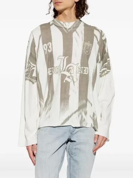 Lung tricou Represent alb