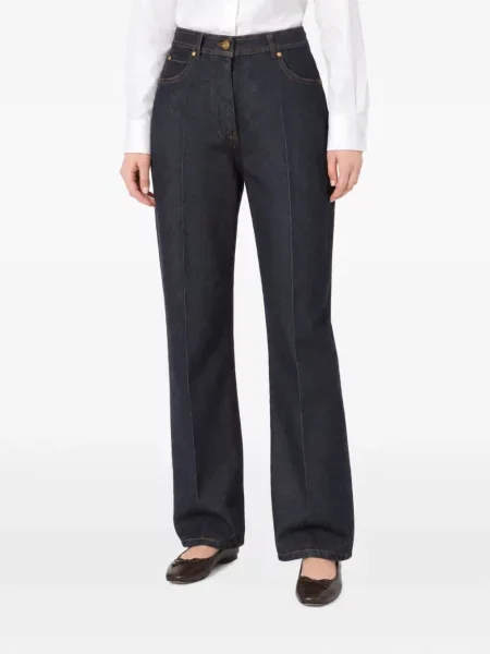 Blugi drepți Max Mara albastru