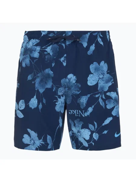 Мъжки бански шорти Nike Fine Floral 7" Volley midnight navy синьо