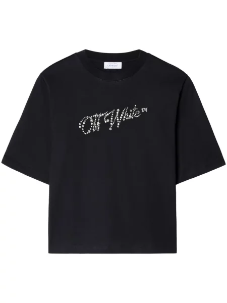 Tricou Off-white cu autograf alb