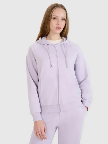 4F bluza dresowa z kapturem XS fioletowa