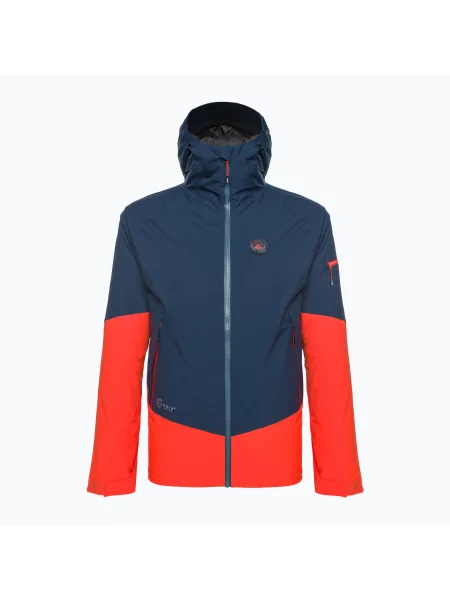 Мъжко ски яке Maloja HallimaschM тъмносиньо и оранжево синьо