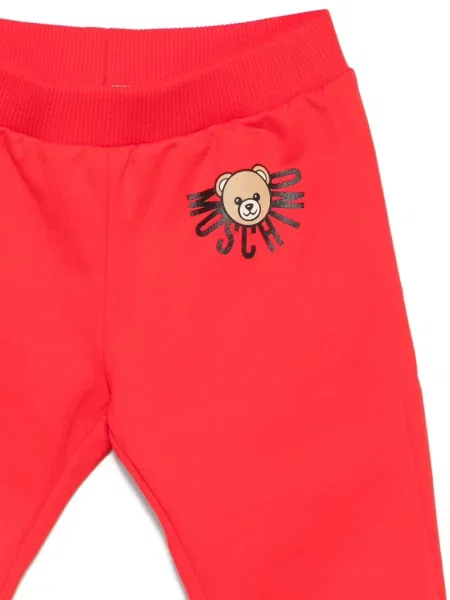 Spodnie dziecięce Moschino czerwone