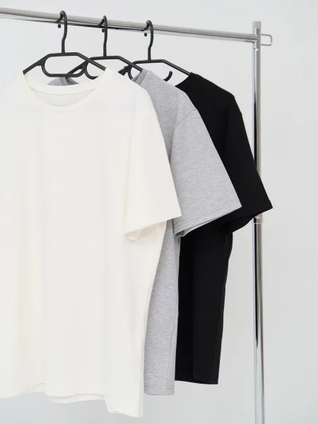 HANDY WEAR Cotton Basic Набір футболок Білий/чорний Бавовна/еластан біла