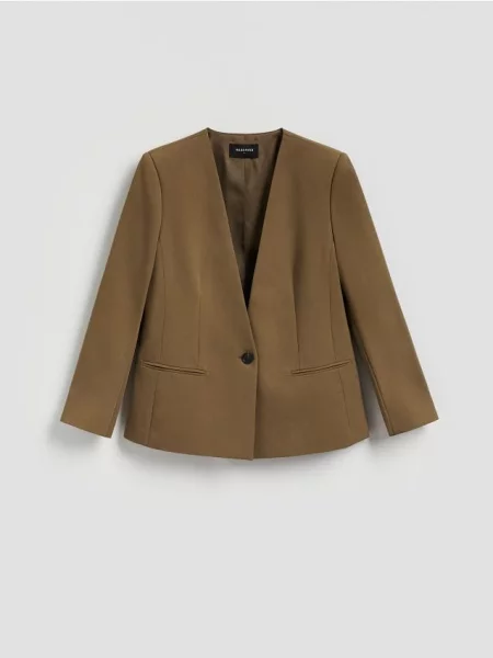 Reserved Гладкий блейзер оливковий 