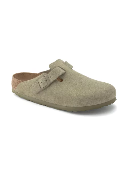 Birkenstock Klapki Boston Leve Zielony beżowe