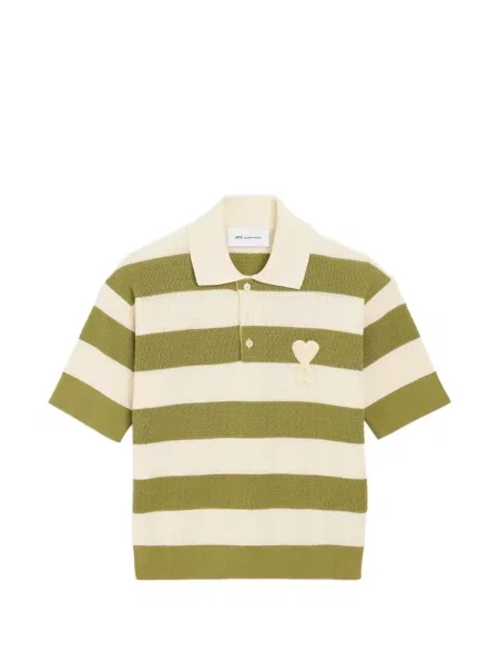 Tricou polo Ami Paris verde