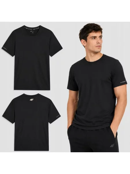 KOSZULKA 4F T-SHIRT SPORTOWY NA CO DZIEŃ czarna