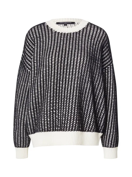 FRENCH CONNECTION Pulover JULLIE negru alb