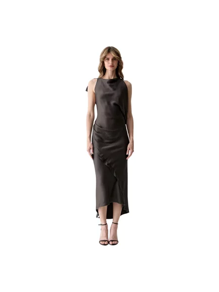 Sukienka midi Victoria Beckham czarna