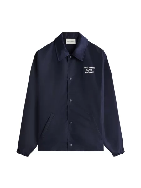 Drole de Monsieur Kurtki Mężczyzna M La Veste Slogan niebieski