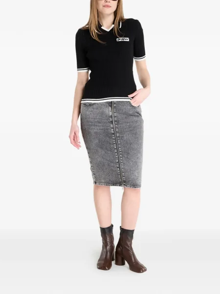 Tricou Off-white tricotate alb