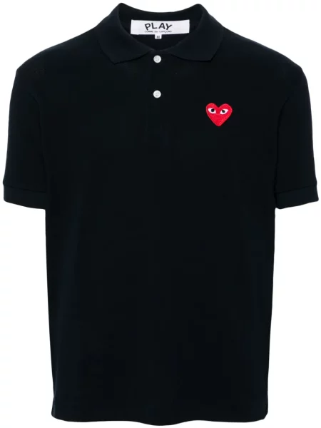 Polo Comme Des Garcons Play cu motiv cu inimi albastru
