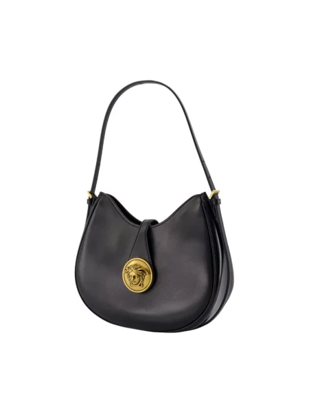 Torebka hobo Versace skórzana czarna