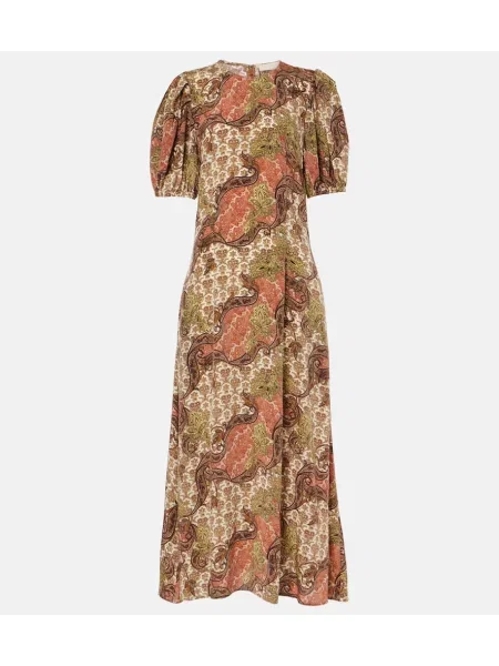 Svilena midi obleka Ulla Johnson