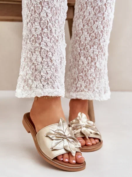 Usnjene copati Lewski Shoes zlata