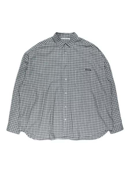 Cămașă Acne Studios în carouri gri