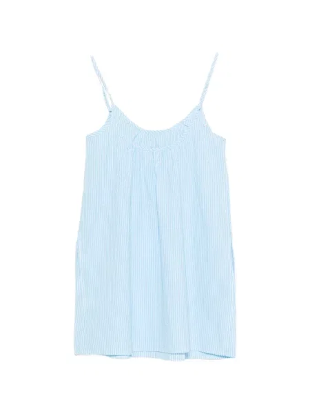 Kožené pruhované tričko Polo Ralph Lauren s autogramem modré