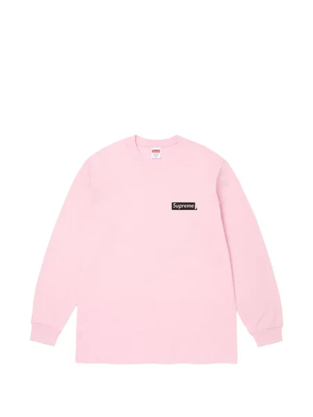 Lung tricou Supreme cu imagine roz