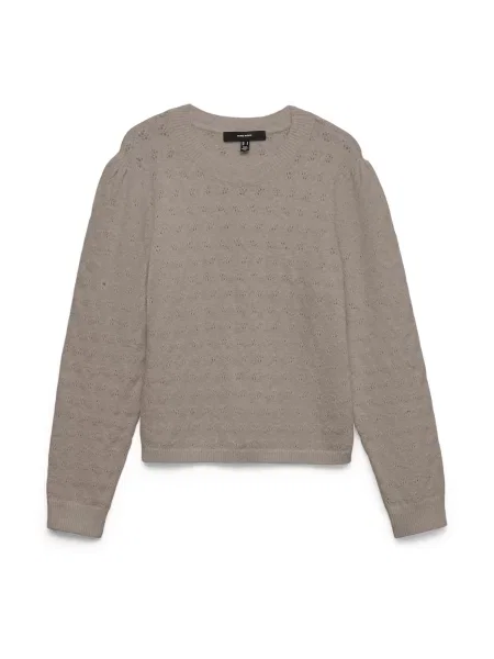 VERO MODA Pulover VMDOFFY taupe gri