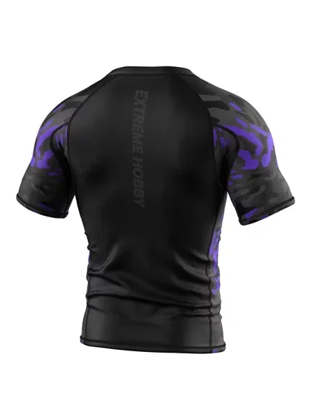 Koszulka Rashguard MMA na Siłownię EXTREME HOBBY BLACK PANTHER czarna