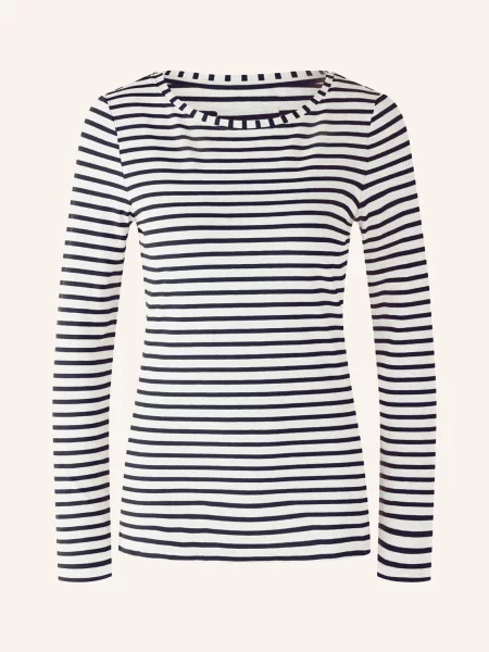 OUI Tričko SUMIKO černá / offwhite bílé