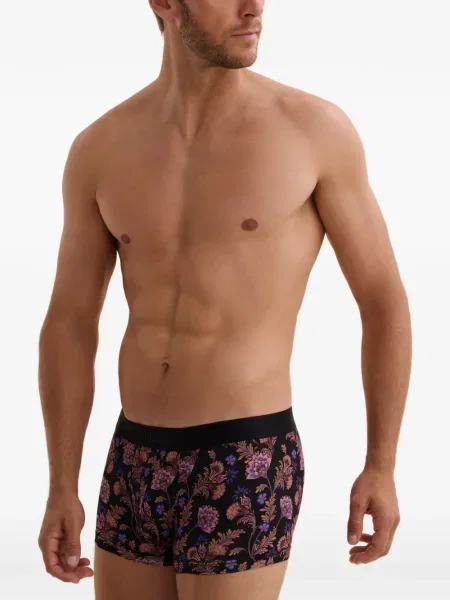Boxeri Aubade cu model floral cu imagine negru