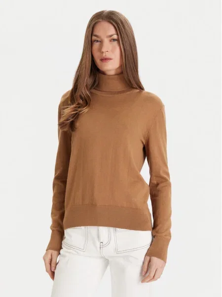 Calvin Klein Bluză cu gât maro