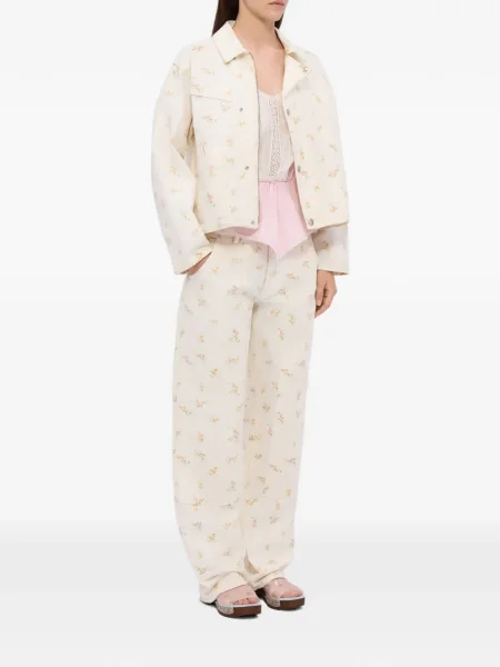 Pantaloni Msgm cu model floral