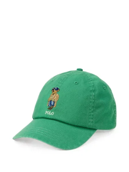 Scurt șapcă Polo Ralph Lauren cu broderie din jerseu maro