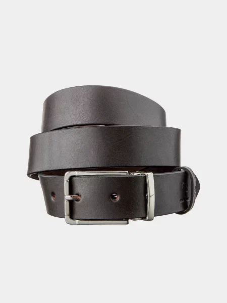 Кожаный ремень Grande Pelle с ремешками коричневый