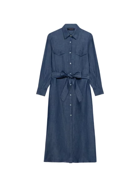 Rochie tip cămașă Brooks Brothers de in de costum albastru