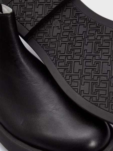 Шкіряні черевики челсі Tommy Hilfiger чорні