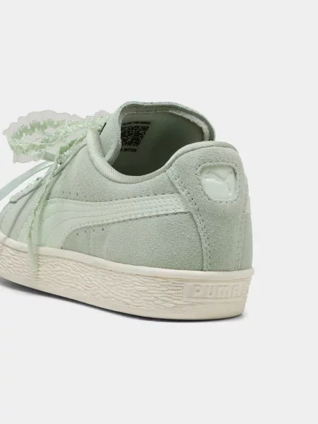 Замшевые кеды Puma зеленые