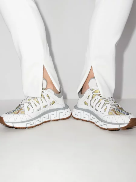 Sneakersy Versace Trigreca skórzane białe