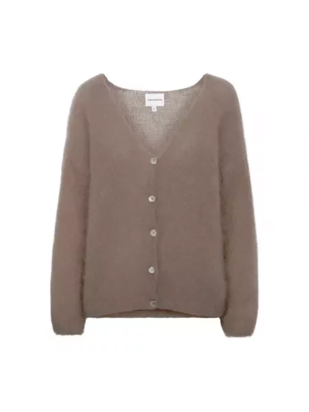 Kardigan American Dreams wełniany brązowy