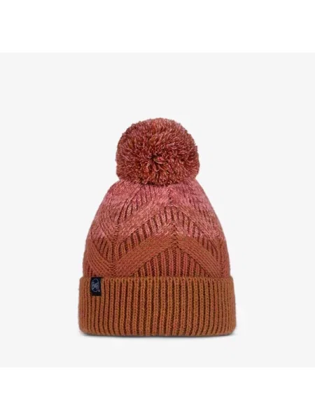 Czapka dziecięca z pomponem BUFF Knitted & Fleece Beanie pomarańczowa