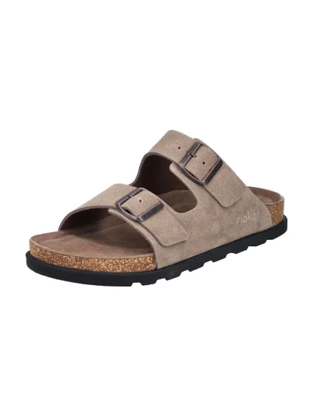 Rieker Nizki natikači temno bež