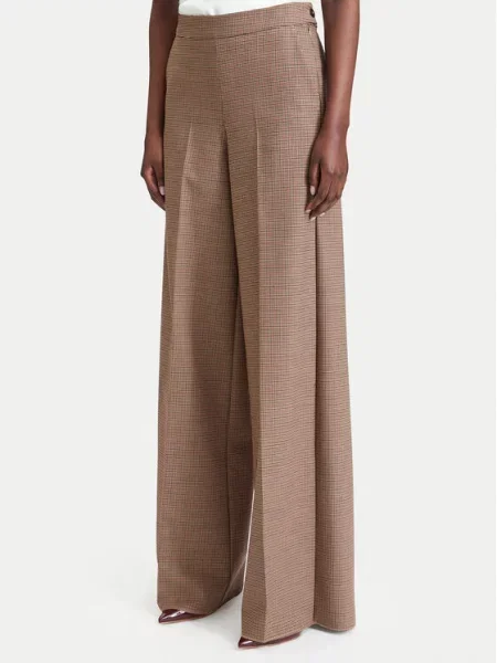 Marella Pantaloni palazzo Ghinea deschis Wide Leg maro